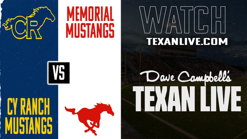 Cy Ranch vs Spring Branch Memorial - 7:00pm- 9/12/2025 - Football - Live from Tully Stadium