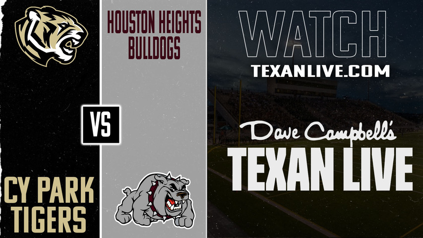 Cy Park vs Houston Heights - 7:00pm- 9/12/2025 - Football - Live from Delmar Stadium