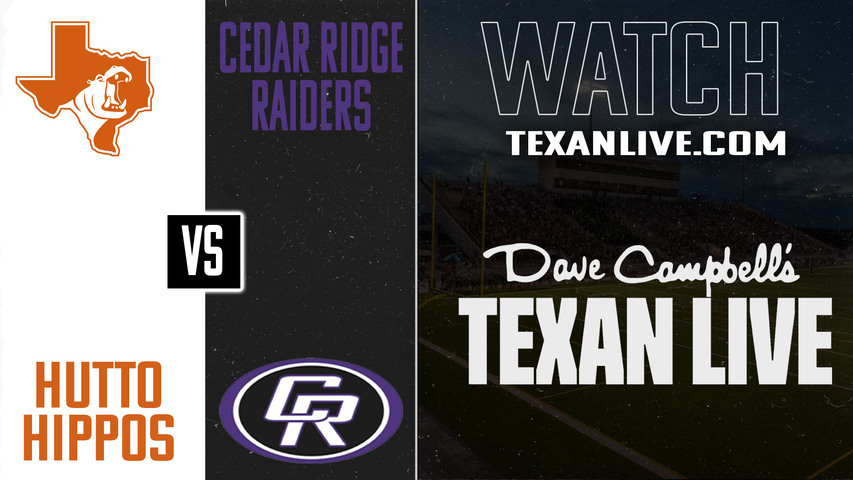 Hutto vs Cedar Ridge - 7pm- 9/12/2025 - Football - Live from Dragon Stadium