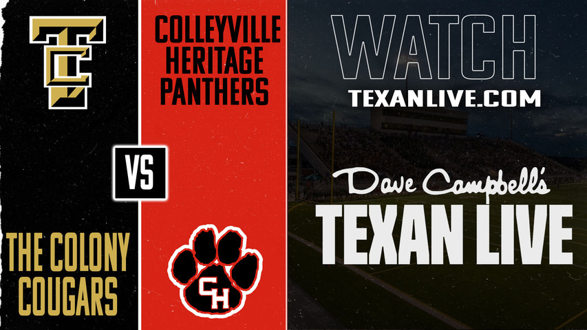 The Colony vs Colleyville Heritage - 7pm- 9/12/2025 - Football - Live from Mustang-Panther Stadium