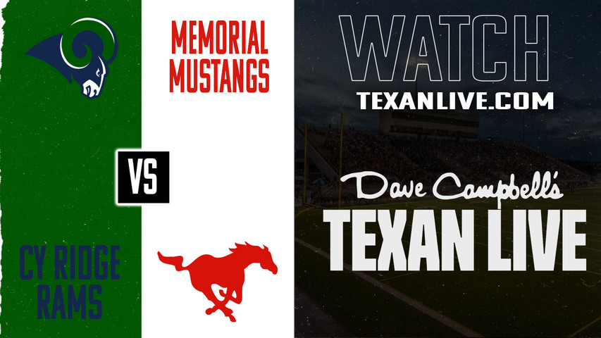 Cy Ridge vs Spring Branch Memorial - 7:00PM - 10/3/2025 - Football - Live from Tully Stadium