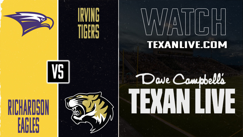Richardson vs Irving - 7:00PM - 10/3/2025 - Football - Live from Eagle-Mustang Stadium
