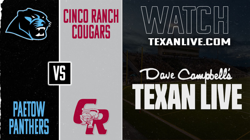 Paetow vs Cinco Ranch - 7:00PM - 10/10/2025 - Football - Live from Rhodes Stadium