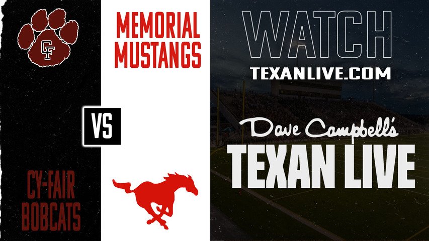 Cy Fair vs Spring Branch Memorial – 11:00 AM – 10/11/2025 – Football – Live from Pridgeon Stadium