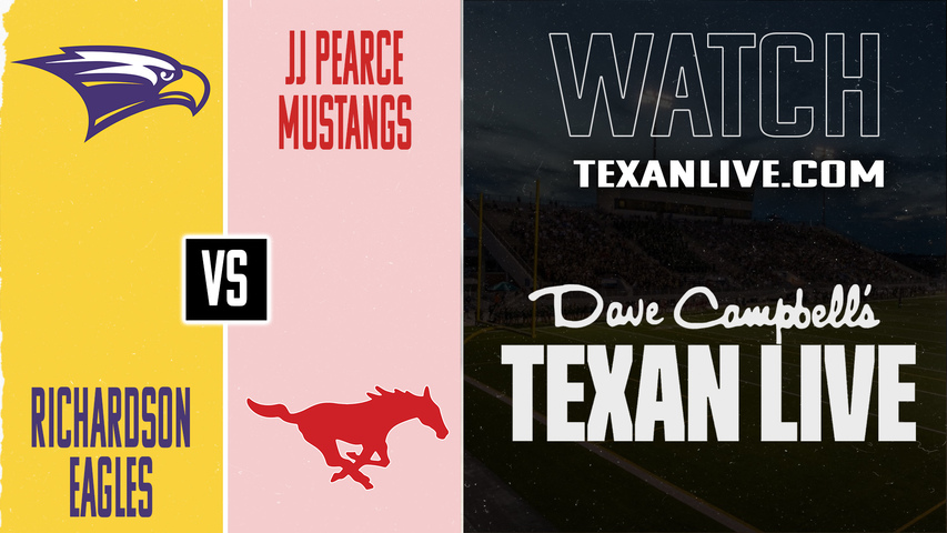 Richardson vs JJ Pearce – 7:00 PM – 10/17/2025 – Football – Live from Mustang-Eagle Stadium