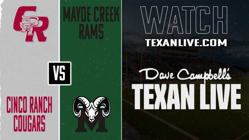 Cinco Ranch vs Mayde Creek – 7:00PM – 10/23/2025 – Football – Live from Rhodes Stadium