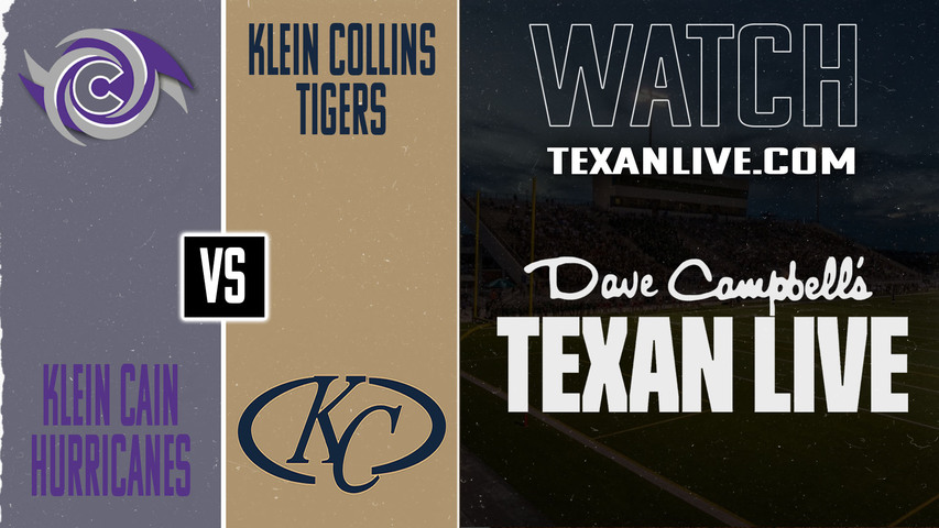 Klein Cain vs Klein Collins – 7:00PM – 10/23/2025 – Football – Live from Klein ISD Memorial Stadium