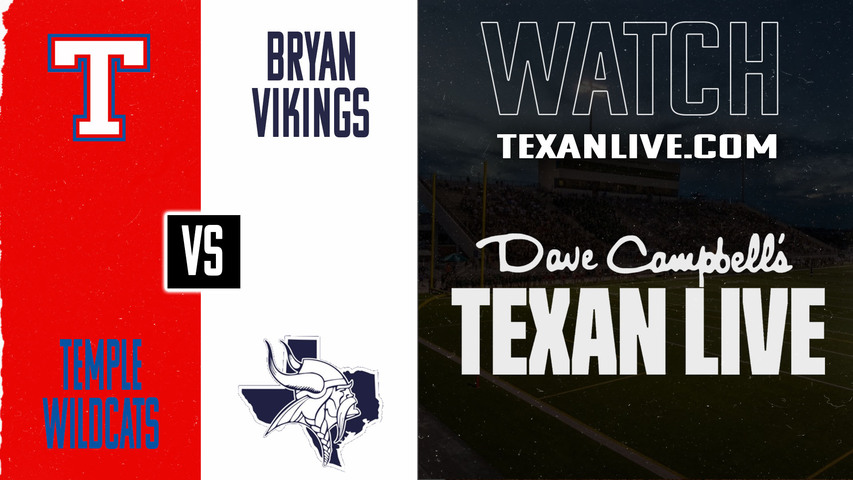 Temple vs Bryan – 7:00PM – 10/24/2025 – Football – Live from Merrill Green Stadium