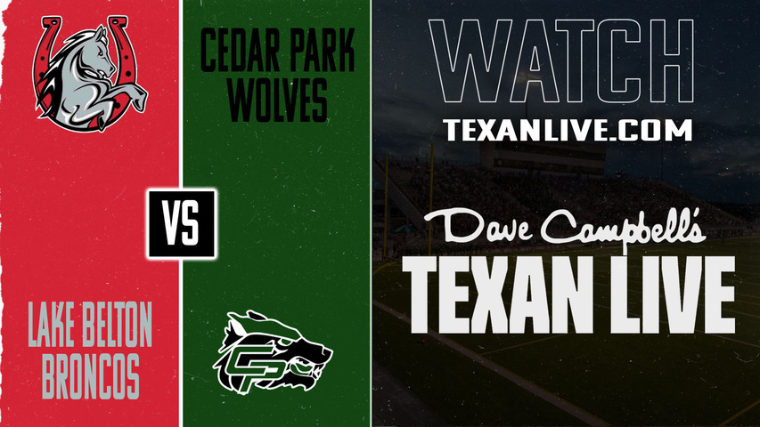 Lake Belton vs Cedar Park – 6:00PM – 10/24/2025 – Football – Live from Gupton Stadium