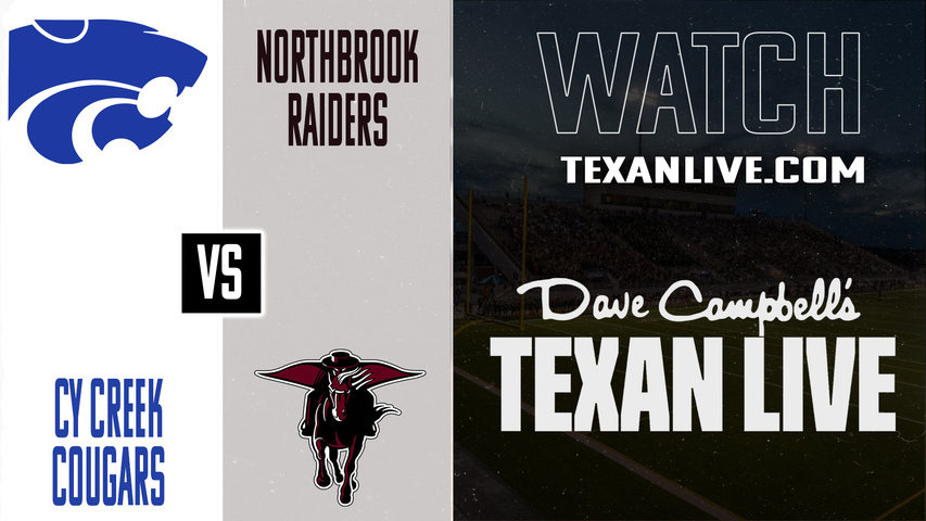 Cy Creek vs Northbrook – 6:30PM – 10/30/2025 – Football – Live from Tully Stadium