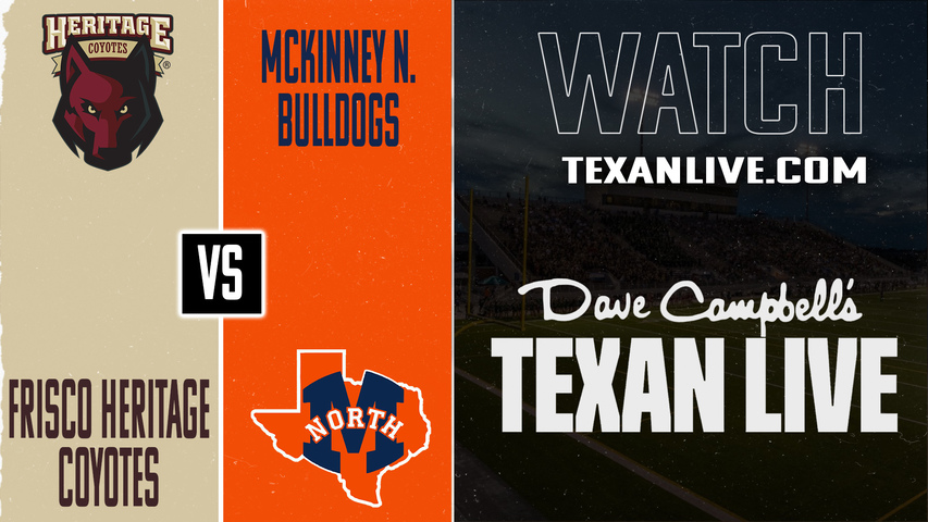 Frisco Heritage vs McKinney North – 7:00PM – 10/30/2025 – Football – Live from McKinney ISD Stadium