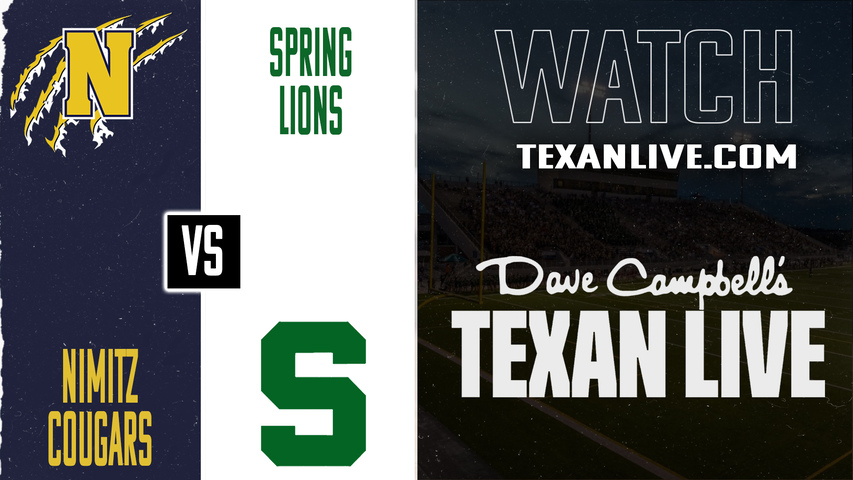 Nimitz vs Spring – 7:00PM – 10/31/2025 – Football – Live from Planet Ford Stadium