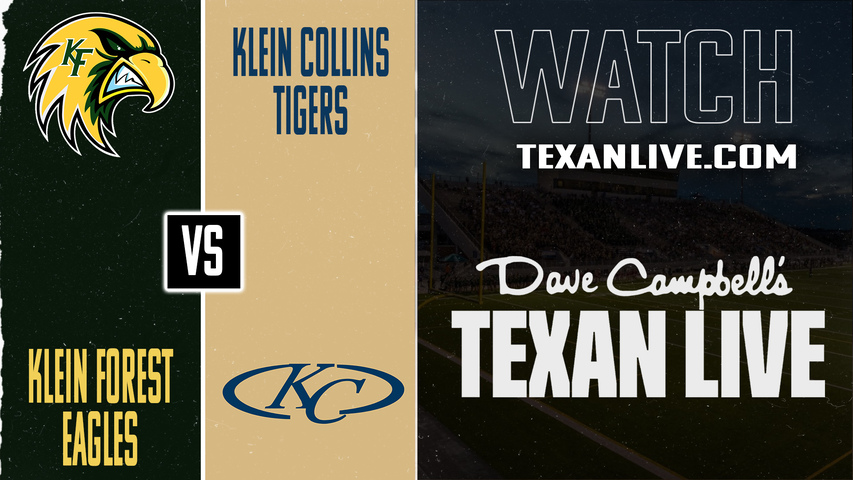 Klein Forest vs Klein Collins – 7:00PM – 10/31/2025 – Football – Live from Klein Memorial Stadium
