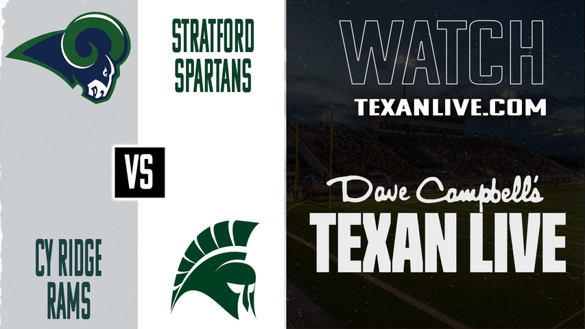 Cy Ridge vs Stratford – 7:00PM – 10/31/2025 – Football – Live from Tully Stadium