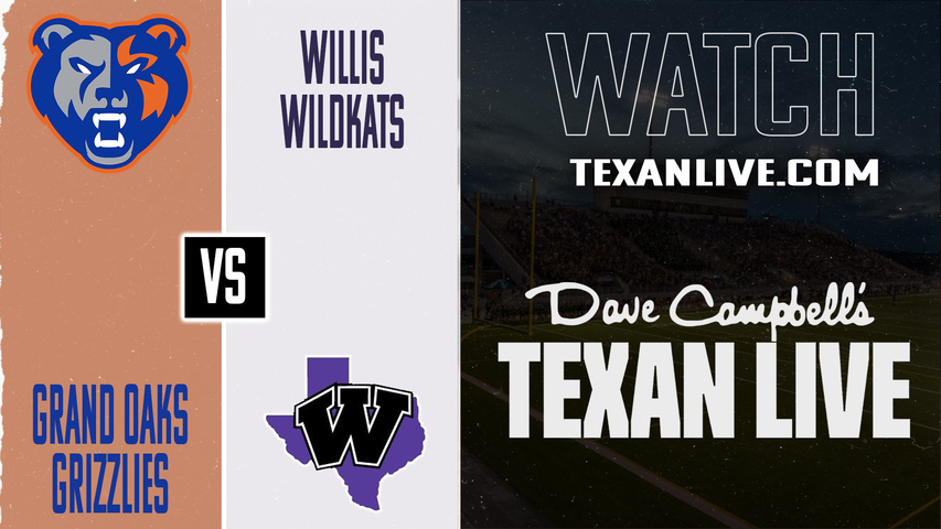 Grand Oaks vs Willis – 7:00PM – 10/31/2025 – Football – Live from Yates Stadium