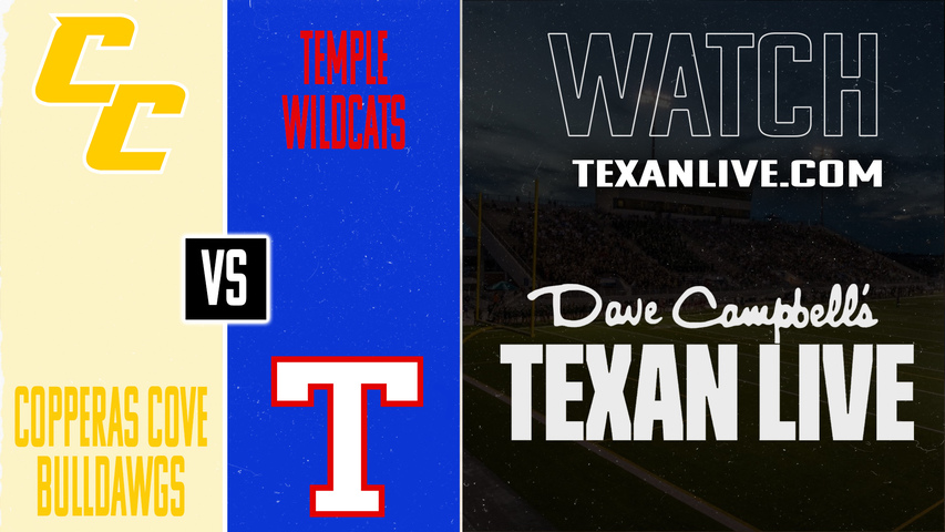 Copperas Cove vs Temple – 7:00PM – 10/31/2025 – Football – Live from Wildcat Stadium