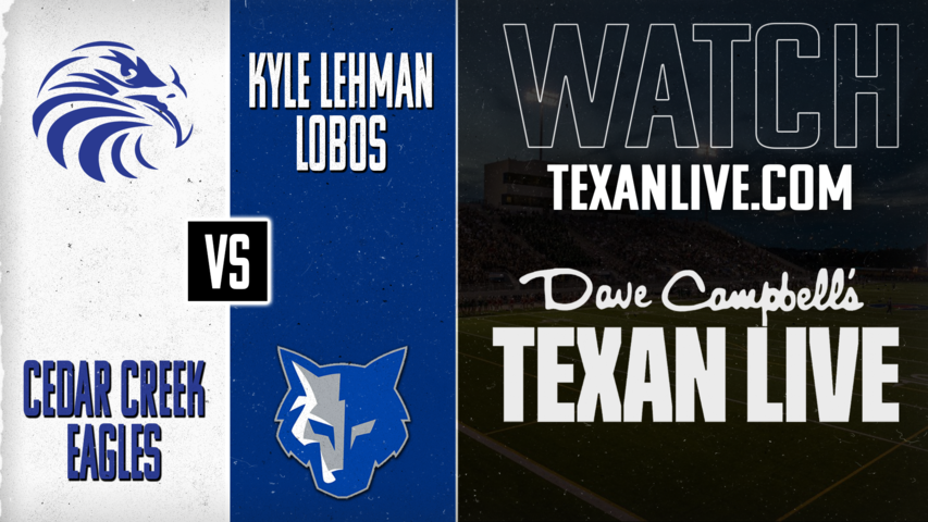 Cedar Creek vs Kyle Lehman – 7:30PM – 10/30/2025 – Football – Live from Shelton Stadium