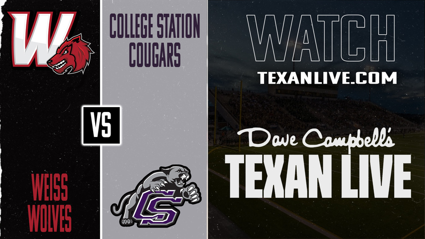 Pflugerville Weiss vs College Station – 7:00PM – 10/31/2025 – Football – Live from Cougar Stadium