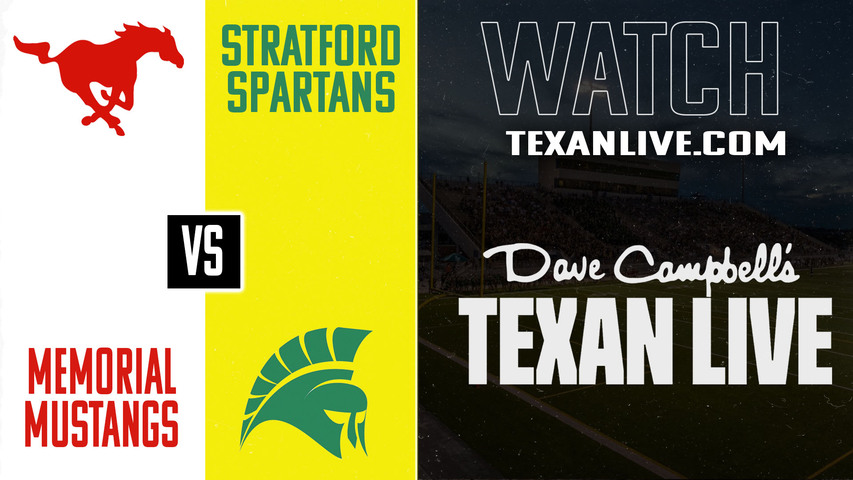Spring Branch Memorial vs Stratford – 7:00 pm – 11/7/2025 – Football – Live from Tully Stadium
