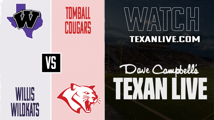Willis vs Tomball – 7:00 pm – 11/21/2025 – Football – Area – Playoffs – Live from Randall Reed Stadium