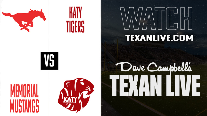 Memorial vs Katy – 7:00 pm – 11/21/2025 – Football – Area – Playoffs – Live from Tully Stadium