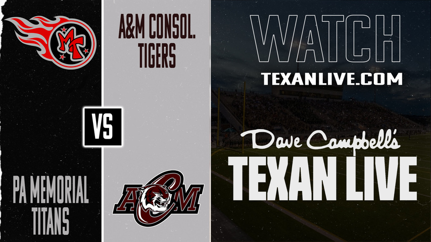 Port Arthur Memorial vs A&M Consolidated – 7:00 pm – 11/21/2025 – Football – Area – Playoffs – Live from Abshier Stadium