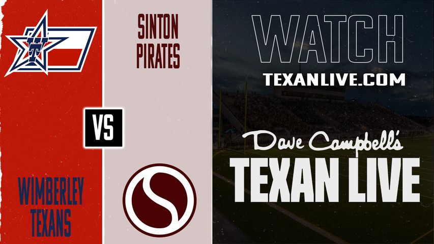 Wimberley vs Sinton – 7:00 pm – 11/28/2025 – Football – Regional Semifinals – Playoffs – Live from Commalander Stadium