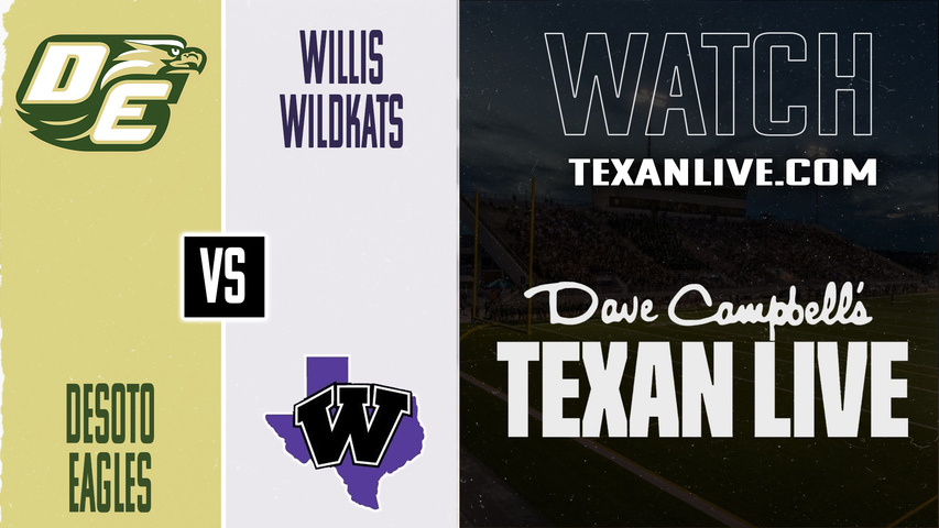Desoto vs Willis – 3:00pm – 12/6/2025 – Football – Regional Finals – Playoffs – Live from McLane Stadium