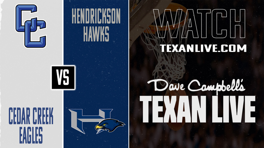 Cedar Creek vs Hendrickson – 7:00 PM – 12/16/2025 – Boys Basketball – Live from Hendrickson High School