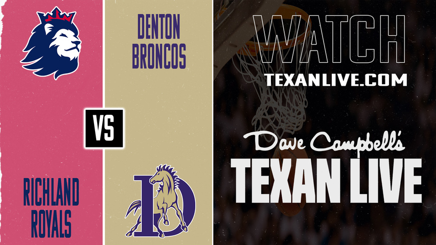 Richland vs Denton – 7:15 PM – 01/23/2026 – Boys Basketball – Live from Denton High School