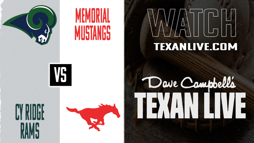 Cy Ridge vs Spring Branch Memorial – 7:00 PM – 03/17/2026 – Baseball – Live from Memorial High School