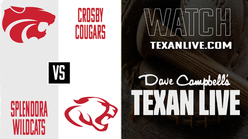 Splendora vs Crosby – 7:00 PM – 03/17/2026 – Baseball – Live from Crosby High School