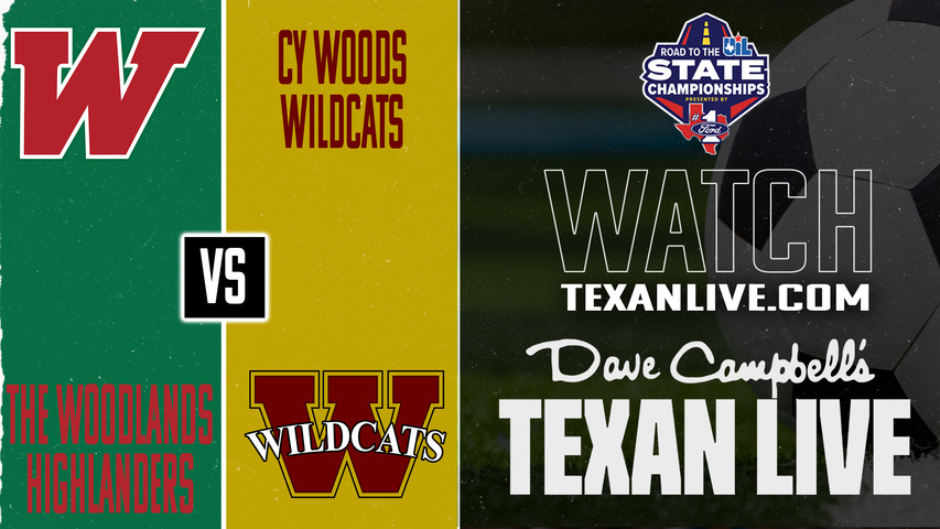 The Woodlands vs Cy Woods – 7:00 PM – 03/24/2026 – Boys Soccer - Area Round - Playoffs – Live from Magnolia High School