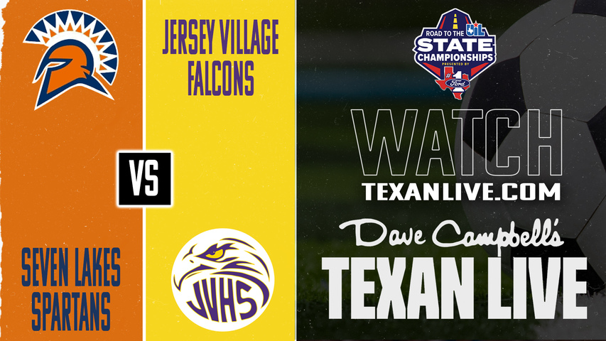 Seven Lakes vs Jersey Village – 7:30 PM – 03/24/2026 – Boys Soccer - Area Round - Playoffs – Live from Rhodes Stadium