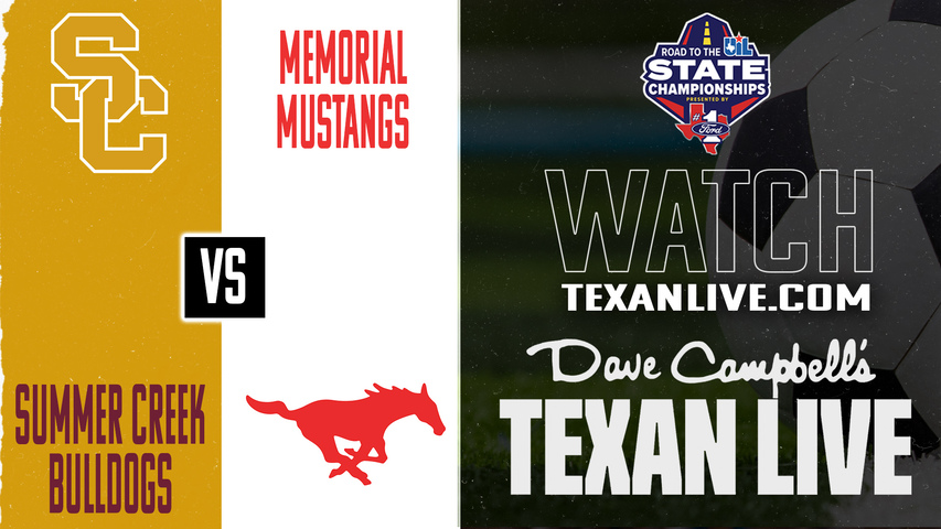 Summer Creek vs Spring Branch Memorial – 7:00 PM – 03/31/2026 – Boys Soccer – Regional Final - Playoffs – Live from Tully Stadium