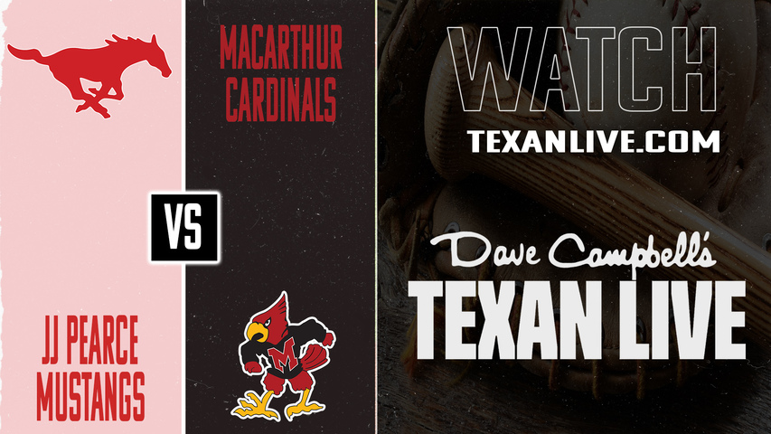 JJ Pearce vs MacArthur – 7:00 PM – 04/10/2026 – Boys Baseball – Live from MacArthur Baseball Field