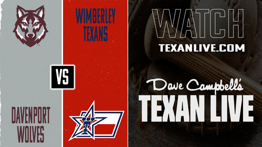 Davenport vs Wimberley – 7:00 PM – 04/24/2026 – Boys Baseball – Live from Wimberley High School