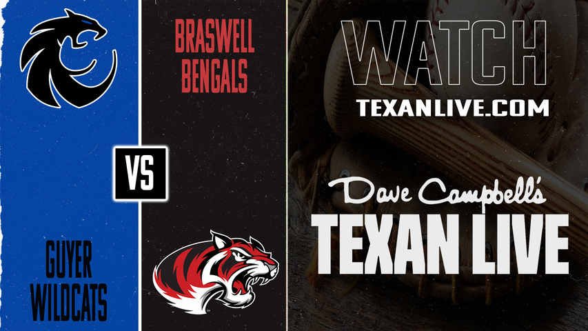 Guyer vs Braswell – 7:00 PM – 04/24/2026 – Boys Baseball – Live from The Ballpark at Guyer
