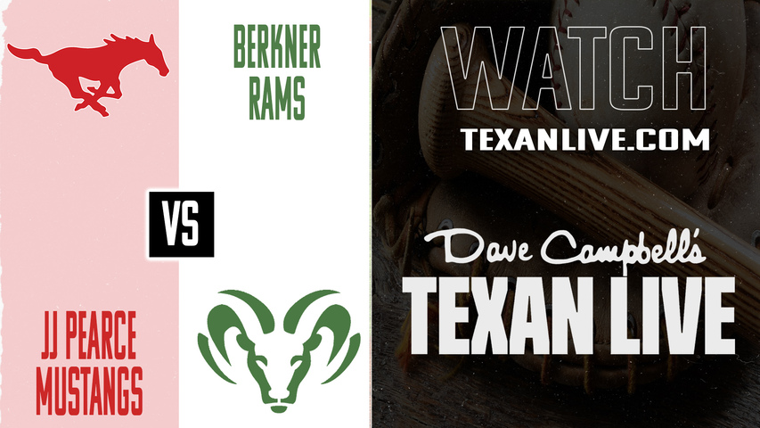 JJ Pearce vs Berkner – 7:00 PM – 04/24/2026 – Boys Baseball – Live from Berkner Baseball Field