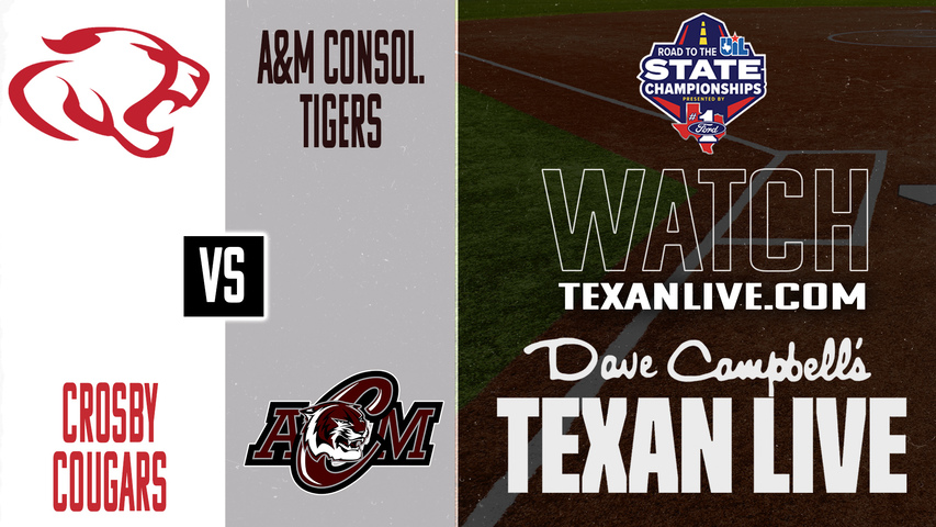 Crosby vs A&M Consolidated – 10:30 AM – 04/25/2026 – Game Three (if needed) - Girls Softball – Bi-District – Playoffs – Live from Cy Park High School