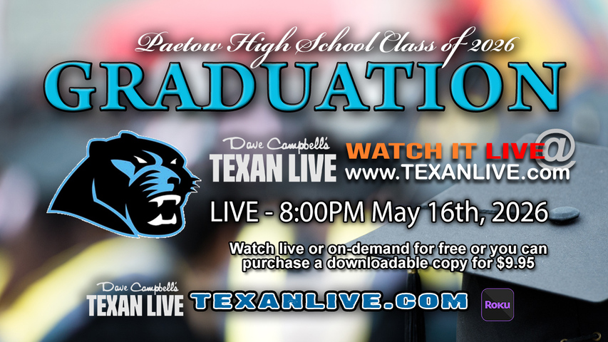 Paetow High School Graduation – 8PM - Saturday, May 16th, 2026 (FREE) - Legacy Stadium