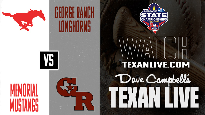 Spring Branch Memorial vs George Ranch – 7:00 PM – 05/08/2026 – Game Two - Area Round - Playoffs - Baseball – Live from Cy Springs High School
