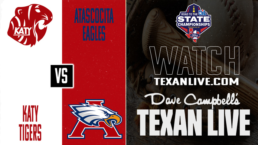 Katy vs Atascocita – 1:00 PM – 05/16/2026 – Game Three (if needed) – Regional Semifinals - Playoffs - Baseball – Live from Cy Fair High School