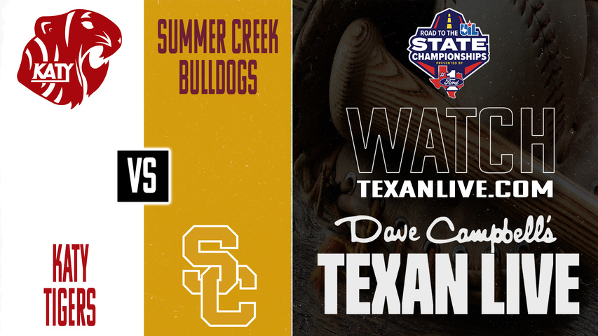 Katy vs Summer Creek – 4:35 PM – 05/22/2026 – Game Three (if needed) – Regional Finals - Playoffs - Baseball – Live from Cy Falls High School