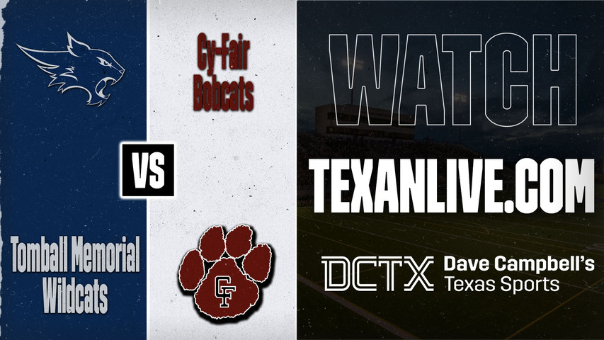 Tomball Memorial vs Cy-Fair – 6:00 PM – 08/29/2026 – Football – Live from Pridgeon Stadium