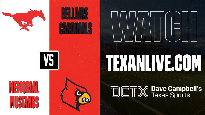 Memorial vs Houston Bellaire – 7:00 PM – 09/11/2026 – Football – Live from Butler Stadium