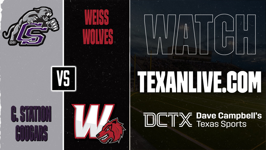 College Station vs Weiss – 7:00 PM – 09/18/2026 – Football – Live from The Pfield