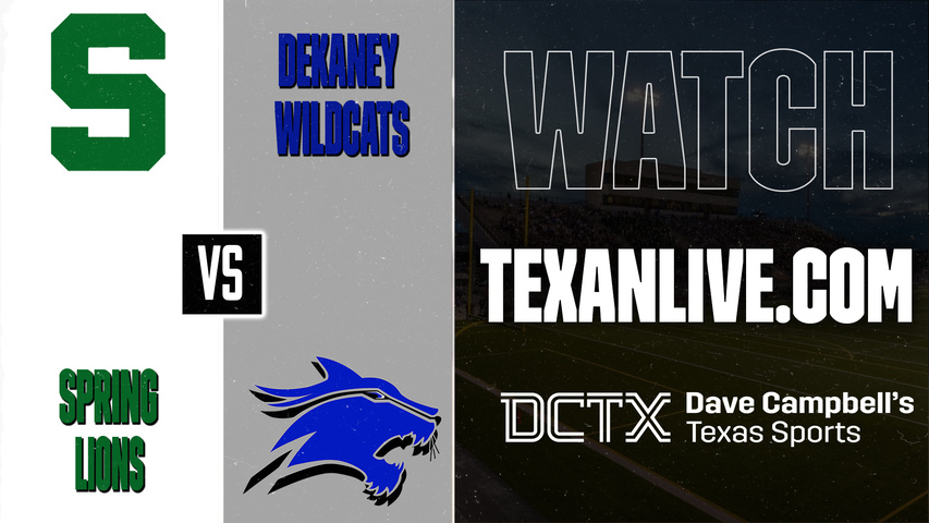 Spring vs Dekaney – 7:00 PM – 09/25/2026 – Football – Live from Planet Ford Stadium