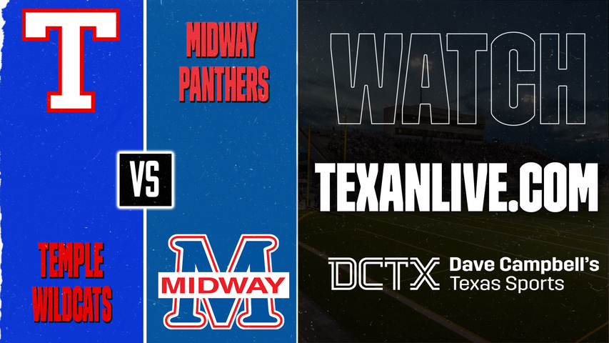 Temple vs Waco Midway – 7:00 PM – 10/02/2026 – Football – Live from Waco ISD Stadium