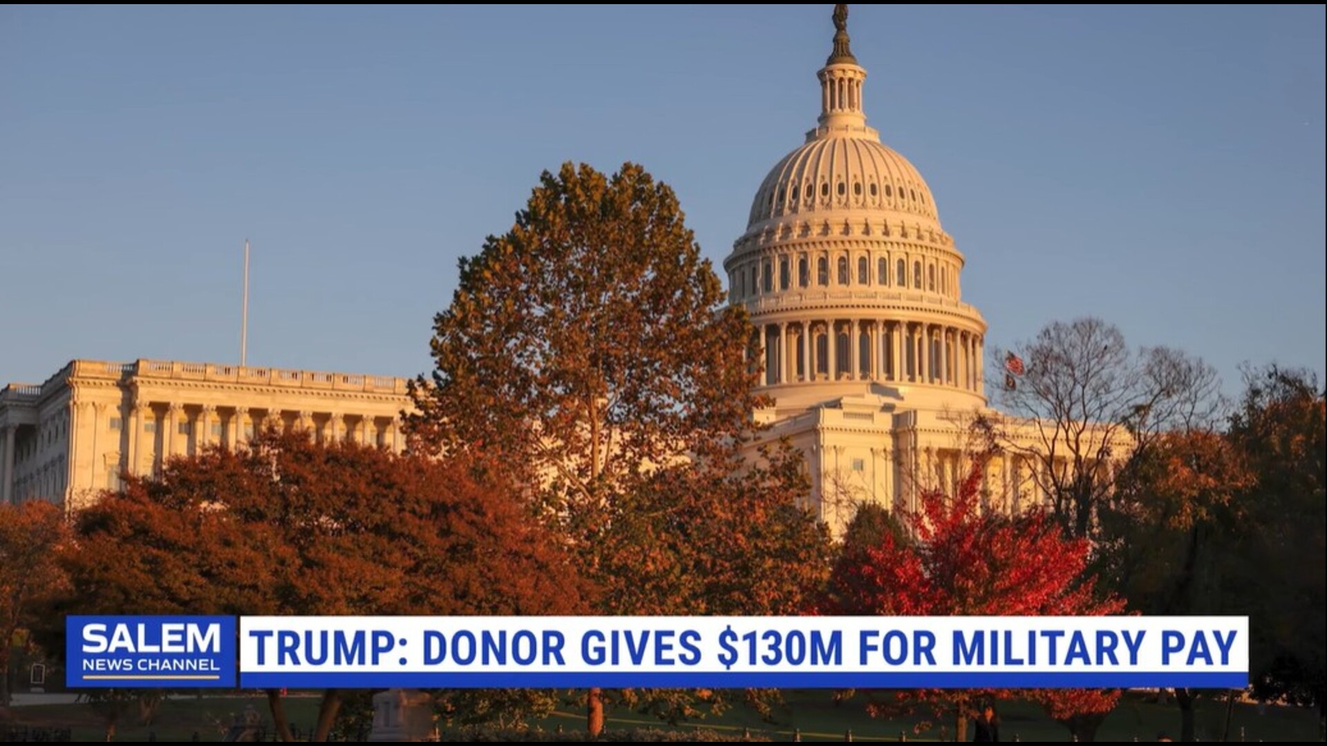Trump says private donor gave $130 million to cover military pay during shutdown